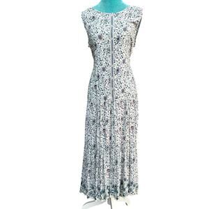 Max Studio Women S floral adjustable waist 2 tier sleeveless peasant 2 tiers